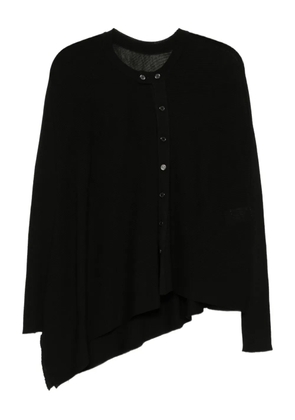 Y's asymmetric cardigan - Black