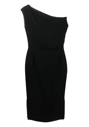 Alexandre Vauthier one-shoulder draped midi dress - Black