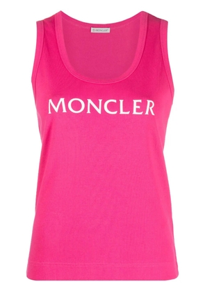 Moncler logo-print tank top - Pink