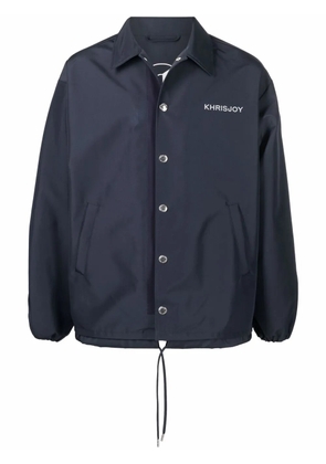 Khrisjoy logo-printed shirt jacket - Blue
