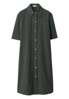 Burberry straight-point collar cotton-blend dress - Green
