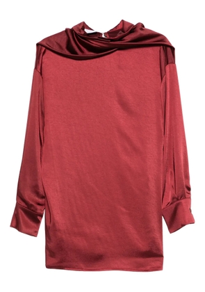 THE NINA STUDIO cowl-neck blouse - Red