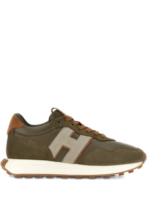 Hogan H601 appliqué-detail panelled sneakers - Green