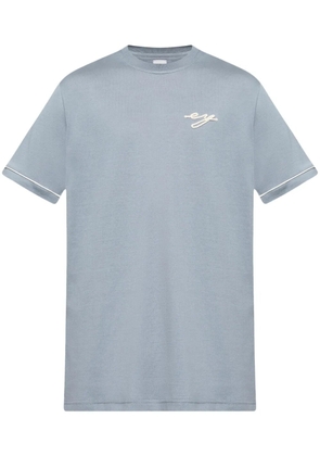 Eleventy logo-embroidered T-shirt - Blue