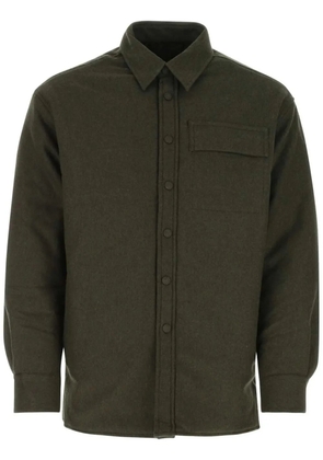 Givenchy chest-pocket wool shirt jacket - Green