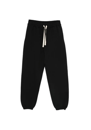 Jil Sander logo-embroidered drawstring trousers - Black