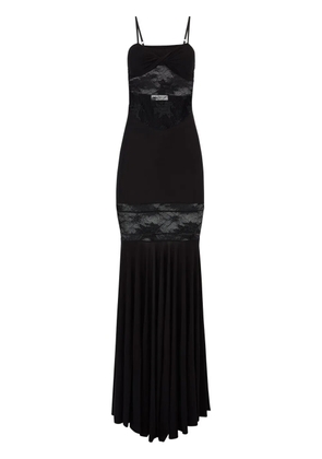 Nina Ricci lace-detailing maxi dress - Black