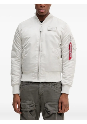 Alpha Industries MA-1 back-print hooded bomber jacket - Grey