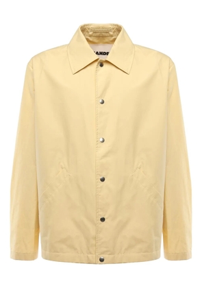 Jil Sander logo-print collared overshirt - Yellow