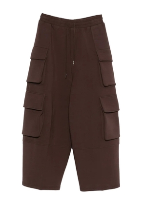 Feng Chen Wang cargo-pocket drawstring trousers - Brown
