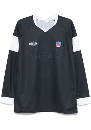 Ih Nom Uh Nit sport-patch long-sleeve T-shir - Grey