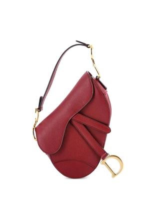Christian Dior Pre-Owned Saddle Handbag Leather Mini shoulder bag - Red
