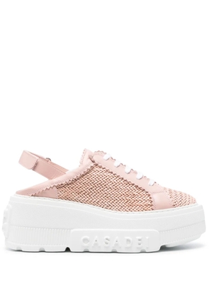 Casadei Hanoi slingback leather sneakers - Pink
