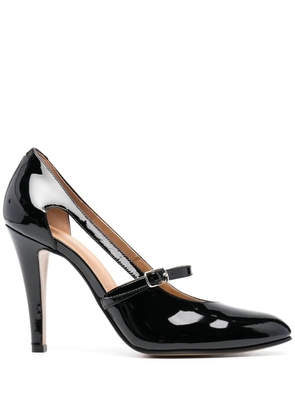 Maison Margiela 100mm patent-leather cut-out pumps - Black