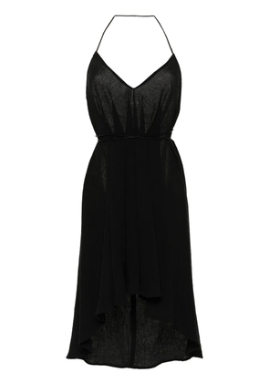 Caravana asymmetric halterneck dress - Black
