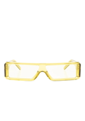 Rick Owens rectangular-frame sunglasses - Yellow