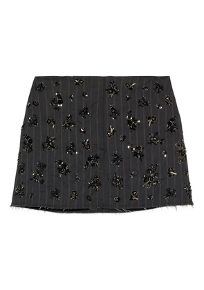 Simkhai striped embellished mini skirt - Grey