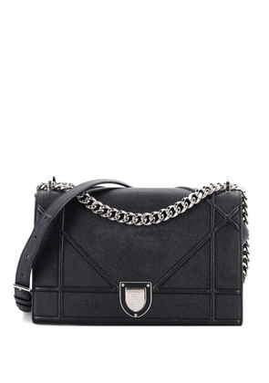 Christian Dior Pre-Owned Diorama Flap Bag Grained Calfskin Medium crossbody bag - Black