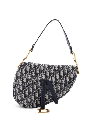 Christian Dior Pre-Owned Saddle Handbag Oblique Canvas Medium shoulder bag - Blue