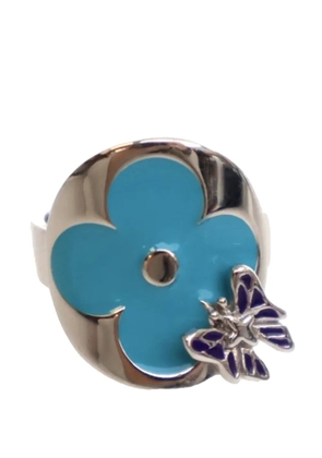 Louis Vuitton Pre-Owned 2019-2020 Silver Plated Enamel Fairytale Ring costume ring - Blue