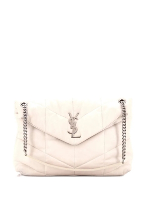 Saint Laurent Pre-Owned Loulou Puffer Quilted Leather Medium shoulder bag - White