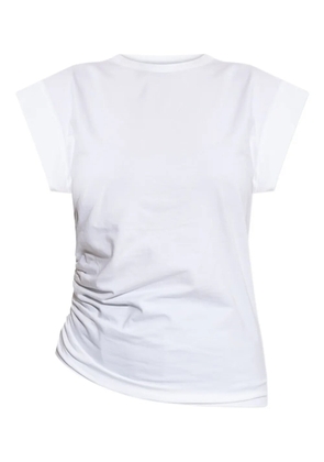 Officine Generale ruched-detail short-sleeve T-shirt - White