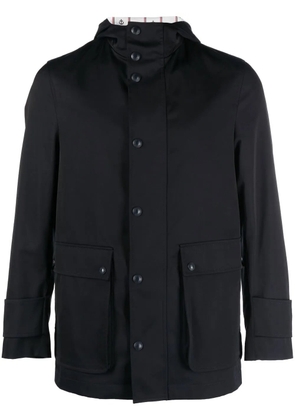 Thom Browne hooded parka coat - Blue