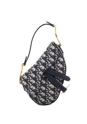 Christian Dior Pre-Owned Saddle Handbag Oblique Canvas Mini shoulder bag - Blue