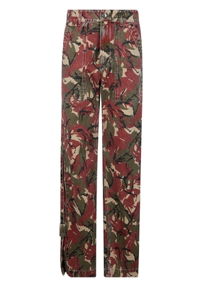 Rabanne camouflage-print jeans - Red