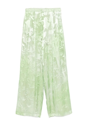 Ermanno Scervino floral-jacquard trousers - Green