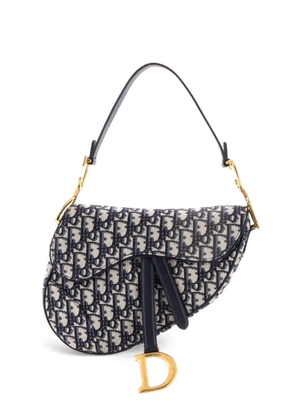 Christian Dior Pre-Owned Saddle Handbag Oblique Canvas Medium shoulder bag - Blue