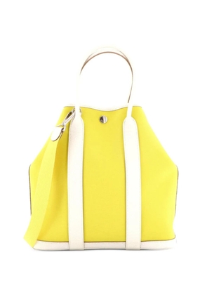 Hermès Pre-Owned Garden File Toile and Leather 28 tote bag - White