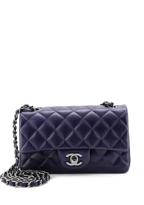 CHANEL Pre-Owned Classic Single Flap Bag Quilted Lambskin Mini crossbody bag - Blue