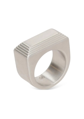Rick Owens etched beveled ring - Silver