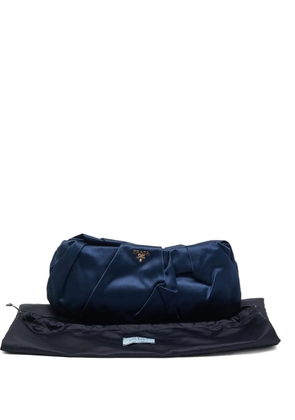 Prada Pre-Owned Raso pleated satin clutch bag - Blue