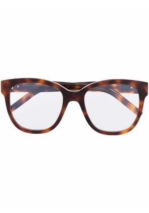 Saint Laurent Eyewear tortoise-shell square frames - Brown