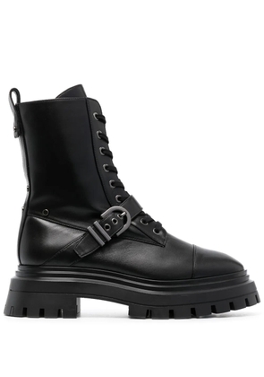 Stuart Weitzman Maverick Bedford Moto leather boots - Black