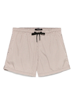 Tagliatore geometric-print swim shorts - Neutrals