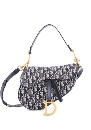 Christian Dior Pre-Owned Saddle Handbag with Strap Oblique Canvas Medium shoulder bag - Blue