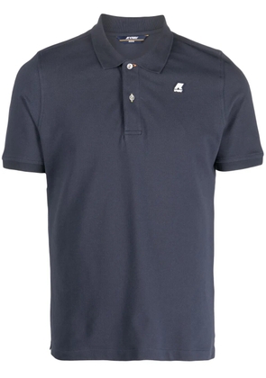 K-Way logo-patch polo shirt - Blue