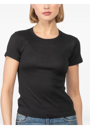 Aya Muse crew-neck ribbed T-shirt - Black