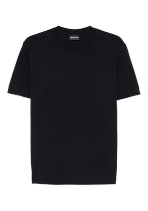 Emporio Armani textured T-shirt - Black