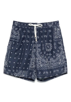Eleventy paisley-print swim shorts - Blue