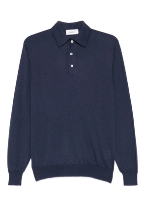 Lardini long-sleeve button polo shirt - Blue