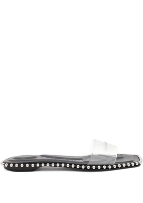 Alexander Wang beaded clear-strap flats - Black