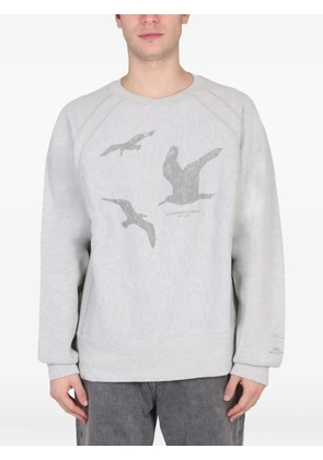 Engineered Garments bird-print crew-neck sweatshirt - Grey