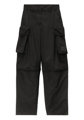 Alexander Wang panelled wide-leg cargo trousers - Black