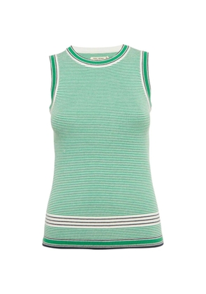Tory Sport round-neck stripes tank top - Green