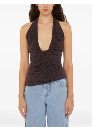 Christopher Esber Orion ruched top - Brown