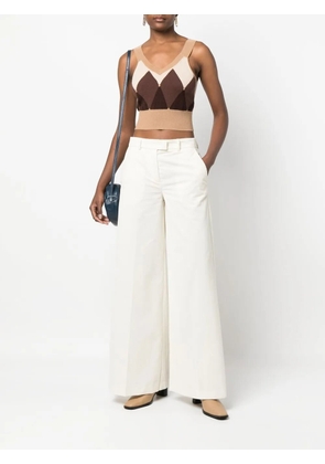 Ballantyne cotton wide-leg trousers - Neutrals